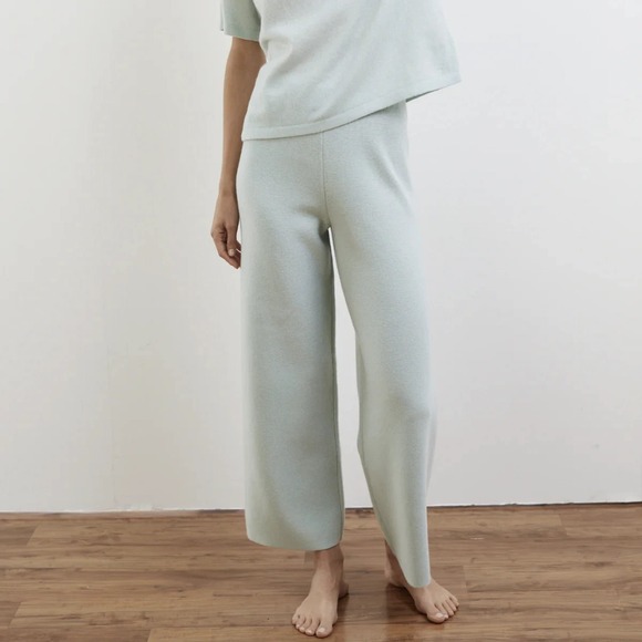 Kilte Collection Cashmere Set of Wide-Leg Pants & Short Sleeve Top Size 3 L/XL - Picture 12 of 16